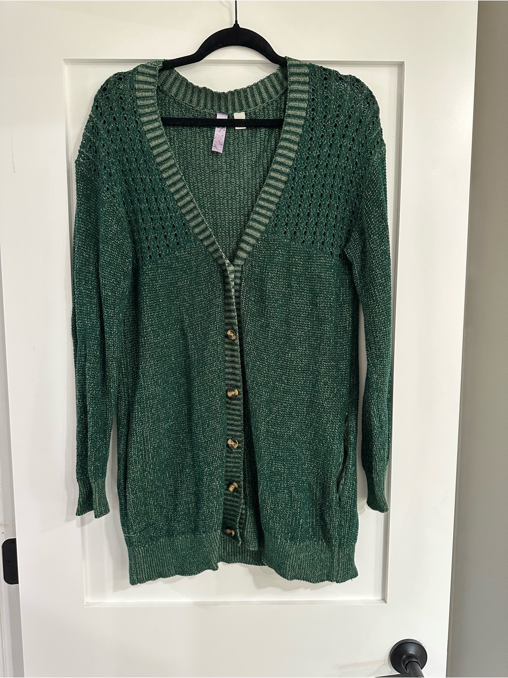 Alya Button-Front Knit Cardigan Sweater